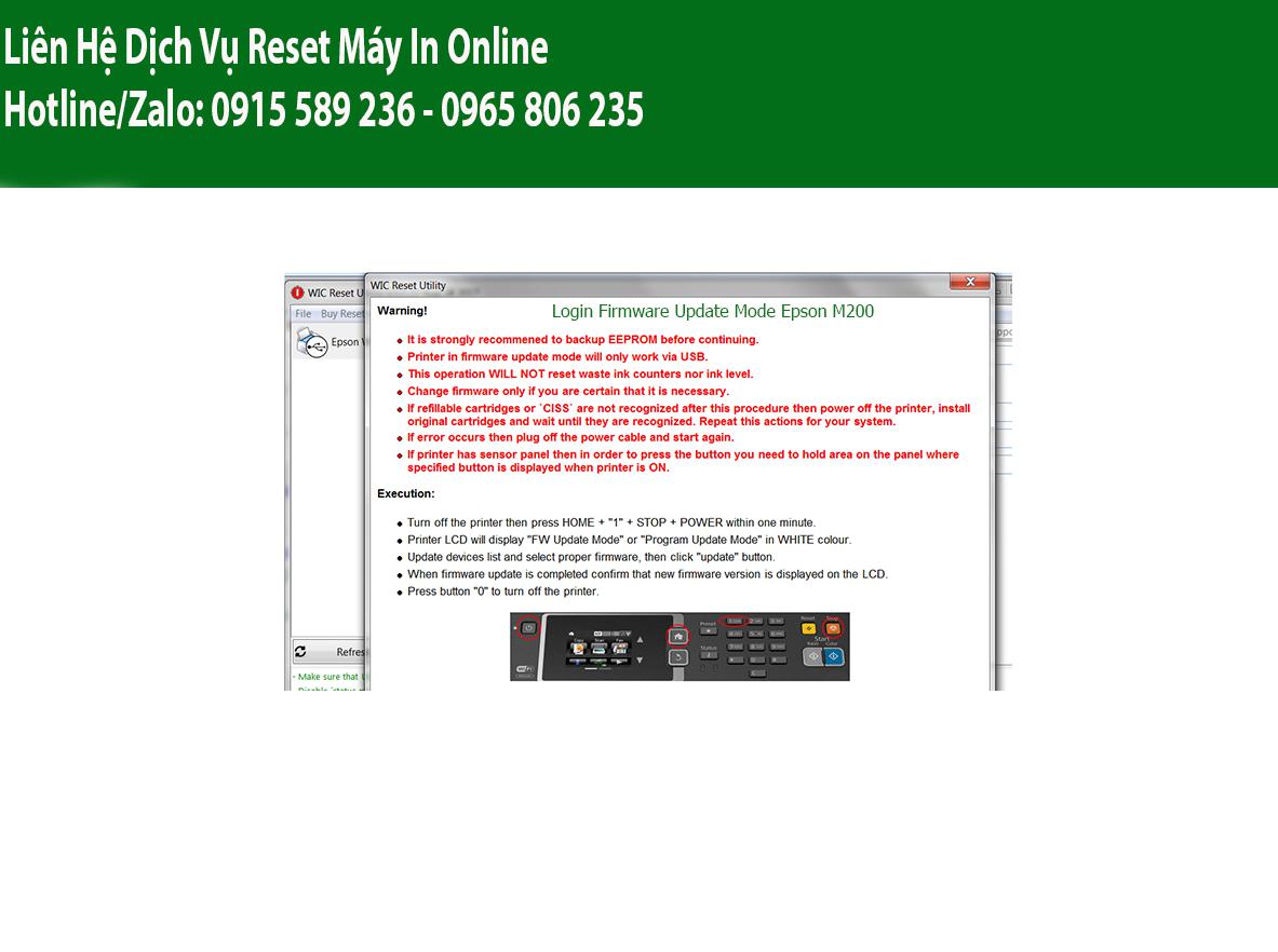 Key Firmware May In Epson M200 Step 3